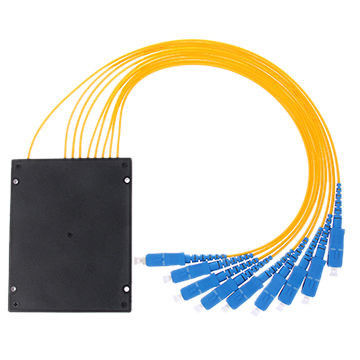 Bộ chia tín hiệu PLC sợi quang 1 X 8 Bước sóng rộng 2.0mm với đầu nối SC / UPC