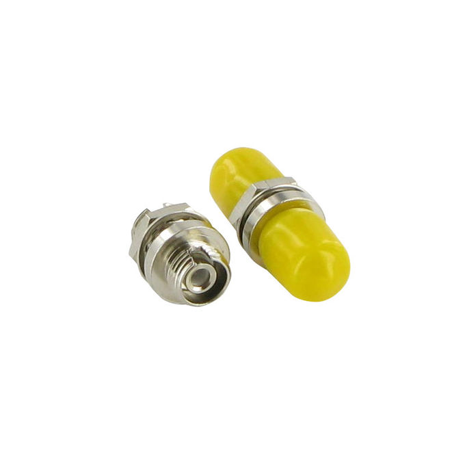 Yellow Simplex St To St Adaptor Vật liệu kim loại sợi quang cho mạng Ftth