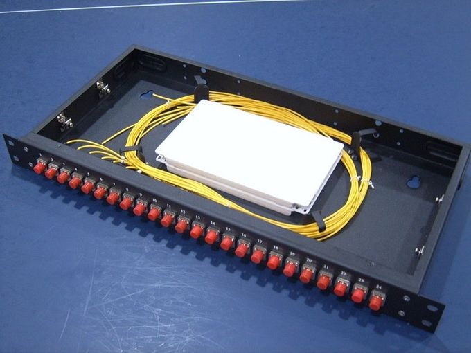 Bảng điều khiển sợi quang ghép trượt 1U Bước sóng 1550nm với hướng dẫn cáp