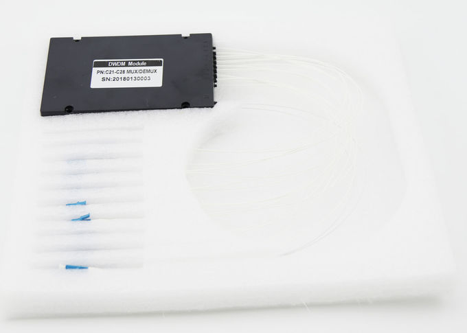 Bộ ghép kênh trung tâm DWDM chính xác cao Bước sóng trung tâm 8 kênh Mất chèn thấp