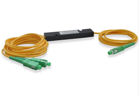 Trung Quốc Bộ chia sợi quang PLC đơn chế độ 1 * 2 0.9mm Độ dài sợi thấp Mất chèn nhà cung cấp