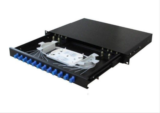 Trung Quốc Bộ ghép cáp quang FTTB Lc cho viễn thông, Bộ chia tín hiệu sợi quang 1U 12 cổng nhà cung cấp