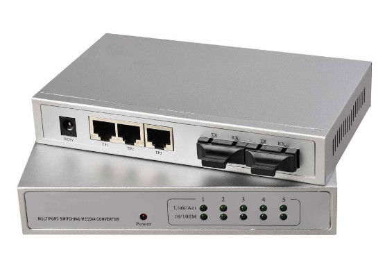 Trung Quốc Công tắc cáp quang Half / Full Duples Cổng cáp quang, 10 / 100M Tự động phát hiện chuyển mạch Ethernet nhanh nhà cung cấp