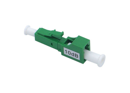 Bộ suy giảm bước 1310 / 1550nm E2000, Bộ suy giảm LC APC Green 10db nhà cung cấp
