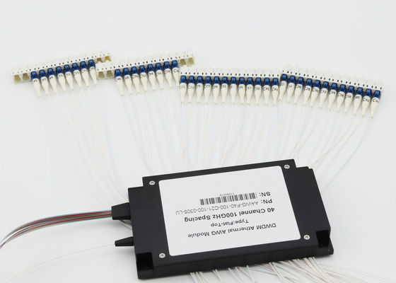 Max IL 5.0dB DWDM Mux Demux 40Ch Hộp nhựa ABSWG cho 5G Front Haul / Datacenter nhà cung cấp