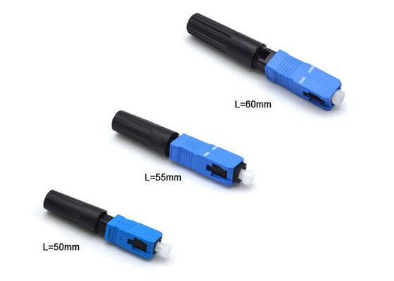 Kết nối lắp ráp trường màu xanh 50mm Chế độ đơn cho FTTB / FTTH 250 - Đường kính 900um nhà cung cấp